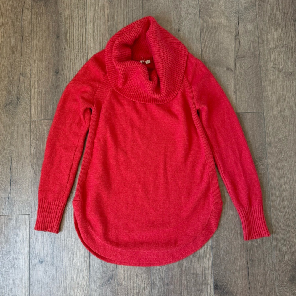 Moth by Anthropologie red cowl neck sweater